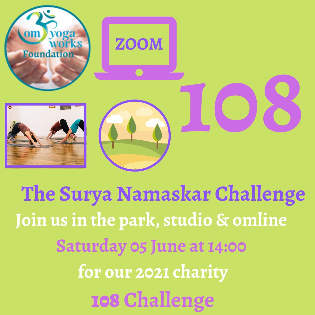 omyogaworks's tweet photo. ARE YOU UP FOR THE 108 CHALLENGE?
Join our Om Family at Hainsworth Park, in the Om studio and Omline on 05 June 2021 for 108 Surya Namaskar Challenge.

#108challenge #suryanamaskar #charityyoga #yogaomline #yogainthepark #leedsyogastudio #omyogaworksfoundation #yogainthecommunity https://t.co/YT3pTprOX9