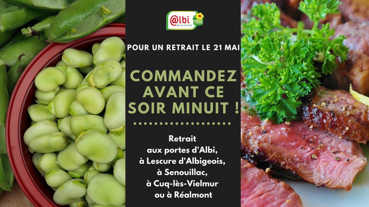 DriveFermier_81's tweet image. Un long week-end en perspective : le temps pour cuisiner les premières #fèves ou préparer un #barbecue en #famille ou entre #amis !!! Commandez avant minuit sur drivefermier-albi.fr