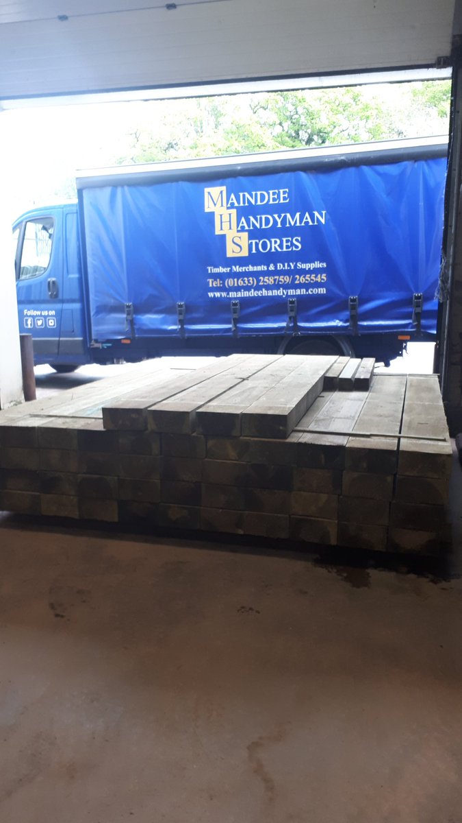 Sleepers delivered for our next project many thanks #maindeehandymanstores.