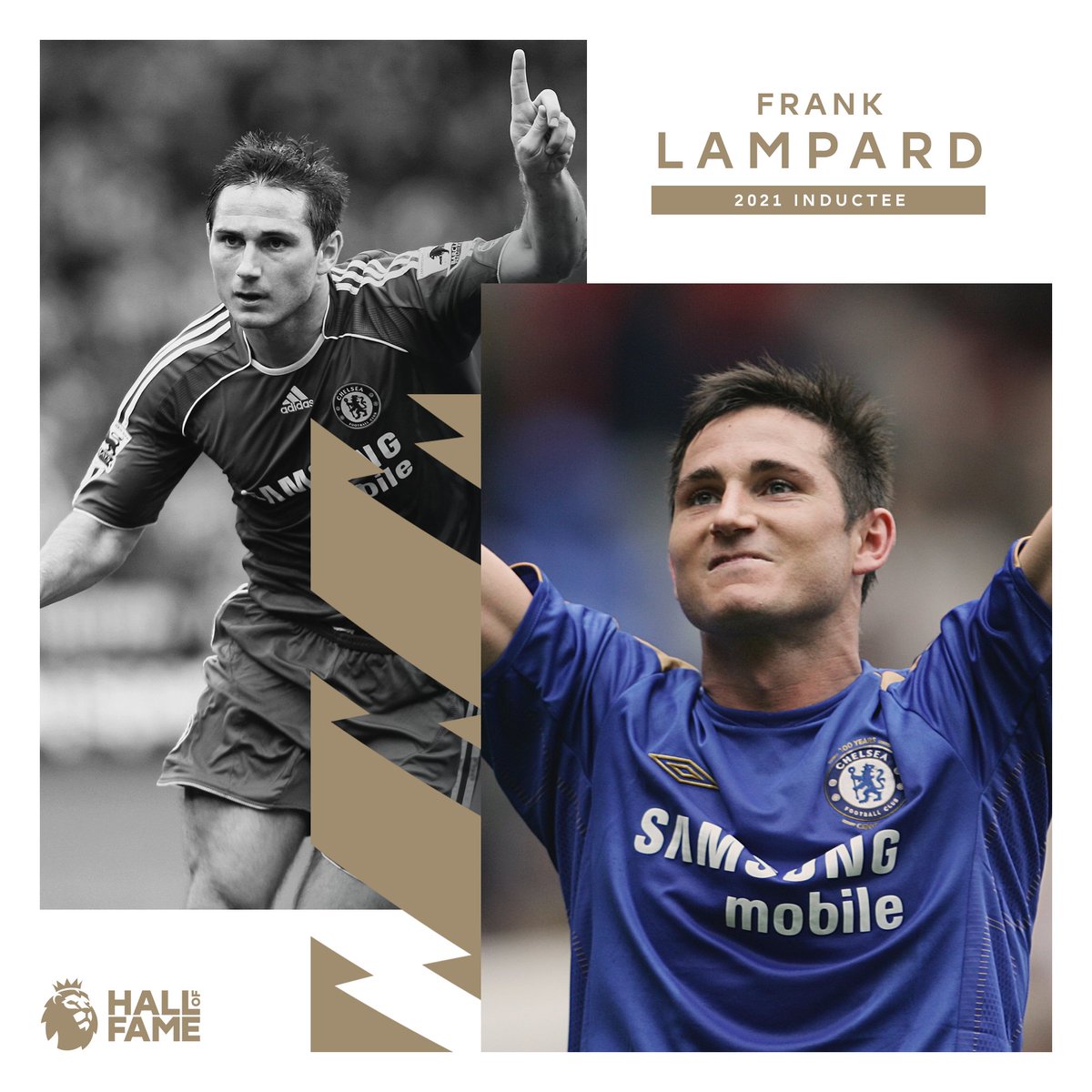 PLforIndia's tweet image. A midfielder widely regarded as one of the best of his generation, viewed as a hero among Chelsea fans and respected across the footballing divide

🔵 Frank Lampard is inducted to the #PLHallOfFame