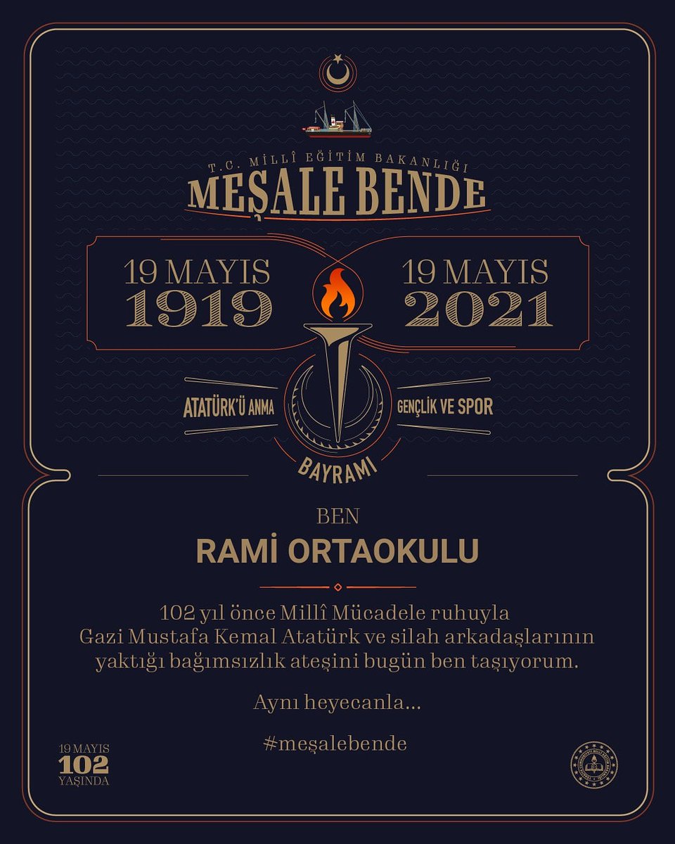 Hiç bitmeyecek bağımsızlık yürüyüşümüzün 102. adımı... Her adımda yere biraz daha sağlam basacak cumhuriyetimiz. #mesalebende <a href="/EyupsultanMem/">Eyüpsultan İlçe Millî Eğitim Müdürlüğü</a> <a href="/istanbulilmem/">İstanbul İl Millî Eğitim Müdürlüğü</a> <a href="/alperasimozer/">Alper Asım Özer</a> <a href="/memleventyazici/">Levent Yazıcı</a> <a href="/tcmeb/">Millî Eğitim Bakanlığı</a> <a href="/ziyaselcuk/">Ziya Selçuk</a>