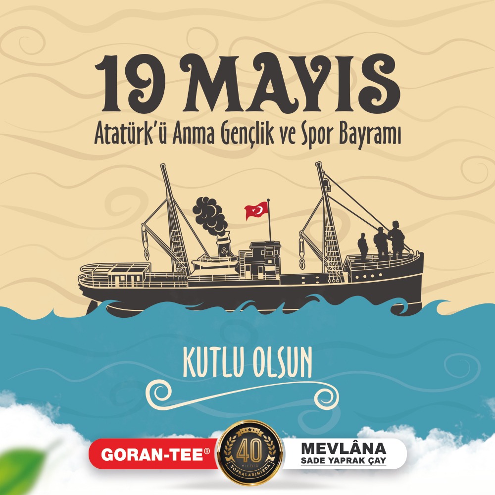 19 Mayıs Atatürk'ü Anma Gençlik ve Spor Bayramımız Kutlu Olsun.
#19Mayıs