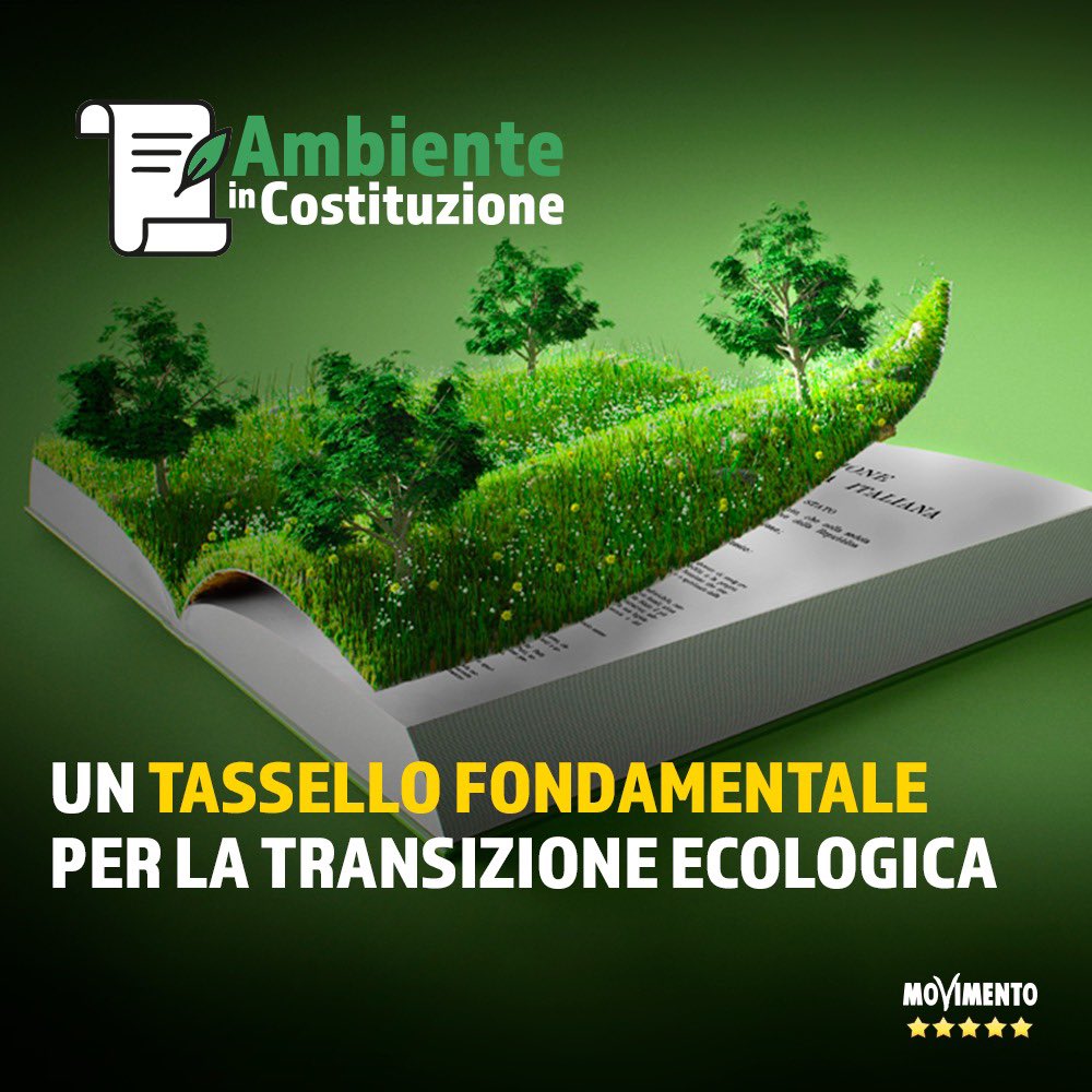Approvata in commissione la proposta del #M5S per inserire la tutela dell’ambiente e degli animali in Costituzione. Avanti così sulla strada della transizione ecologica e solidale!
