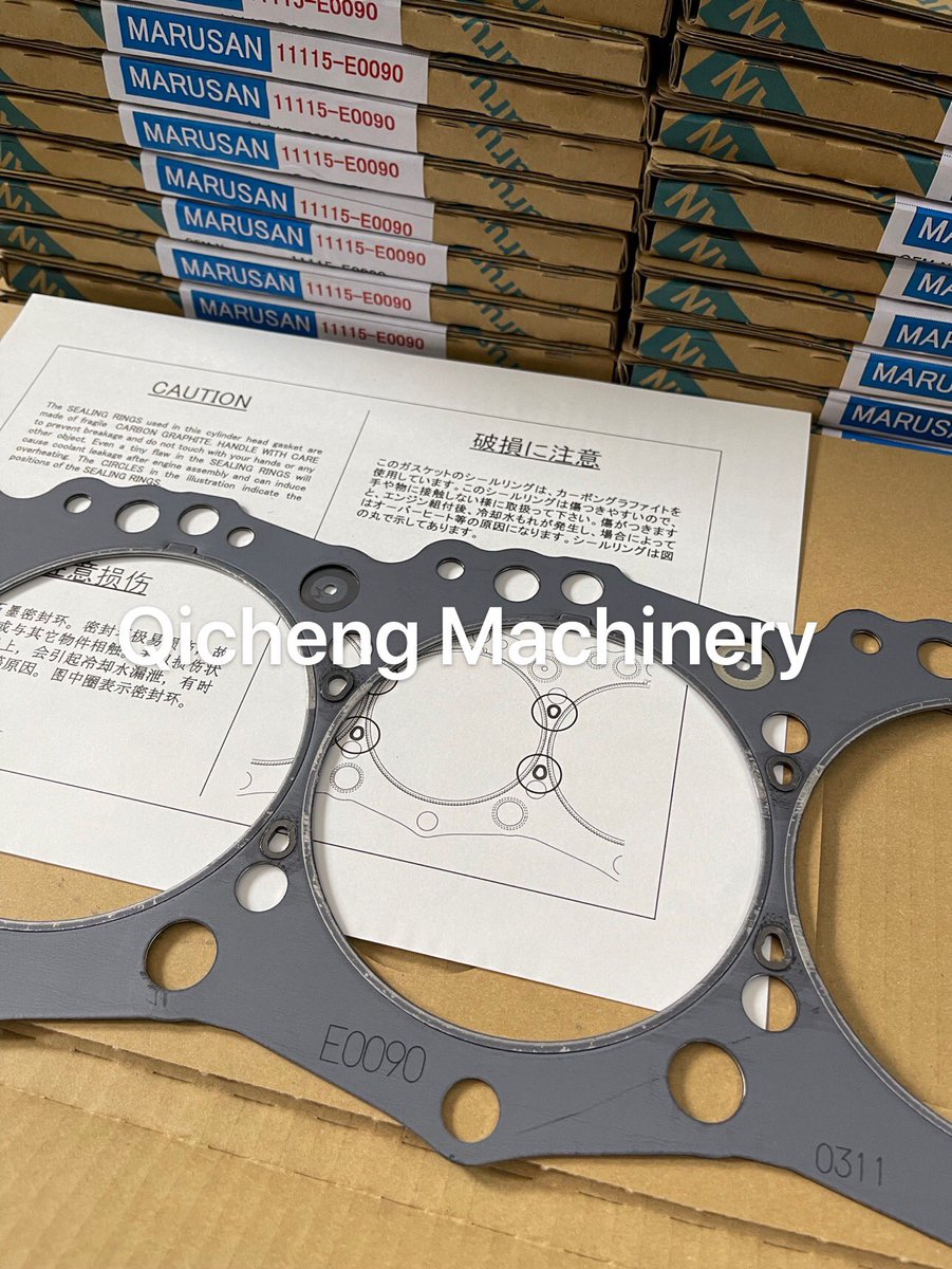 Qicheng11's tweet photo. Parts Name ：Head gasket 
Machine Model ：SK350-8
Engine Model ：J08E
Brand Name：MARUSAN https://t.co/OqekjxWE1q