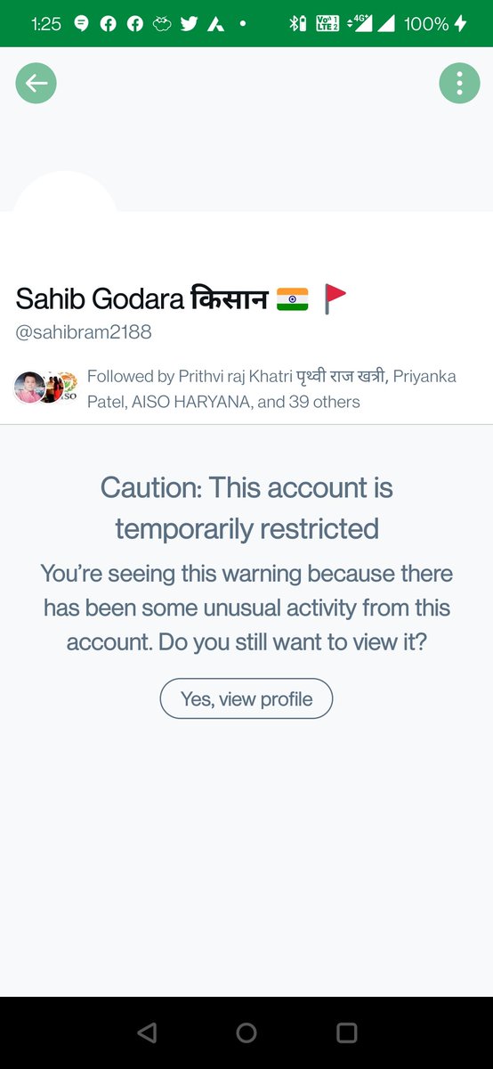 GodaraSahibram's tweet photo. @sahibram2188 के सभी मित्र धैर्य बनाए रखे 3 दिन बाद जितने भी साथी जिनको फॉलो बेक नही कर पा��ा उन सभी को फॉलो कर दिया जाएगा।
जय श्री राम
जय बाला जी महाराज https://t.co/iY41xdTLoq
