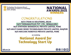 CeNSEatIISc's tweet photo. CONGRATULATIONS - THERANAUTILUS
CeNSE, IISc, Congratulates Professor Ambarish Ghosh and team on receiving the National Award under the Technology Start-Up Category for developing technology that uses remotely activated Nanorobots for drug delivery inside dentinal tubules. https://t.co/1F85ROTigs