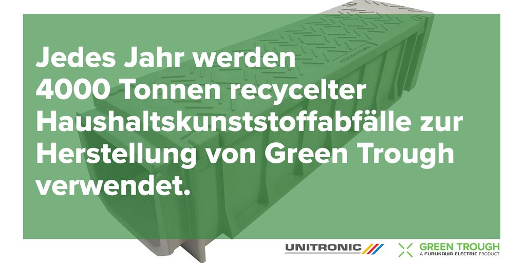 Sie wollen mehr über die Besonderheiten des Green Trough erfahren? 
Folgen Sie dafür einfach dem Link: ➡️ buff.ly/3oCMQtX
#GreenTrough  #DeutscheBahn #DB #Unitronic #CableTrough #Recycled #Furukawa #Kabelsysteme #umweltfreundlich #umwelt #recycle #recycling