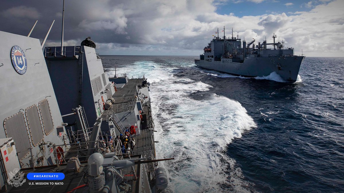 USNATO's tweet image. #AtSeaDemo / #FormidableShield 2021 kicked off last weekend! Participating nations include 🇧🇪🇩🇰🇫🇷🇩🇪🇮🇹🇳🇱🇳🇴🇪🇸🇬🇧🇺🇸. The 3 week, US-led exercise enables Allies &amp;amp; partners to learn from each other, improving interoperability &amp;amp; underscoring our commitment to collective defense.