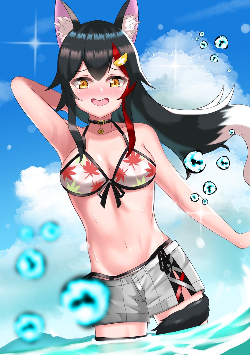 水着ミオスバてぇてぇ #みおーん絵 #プロテインザスバル 