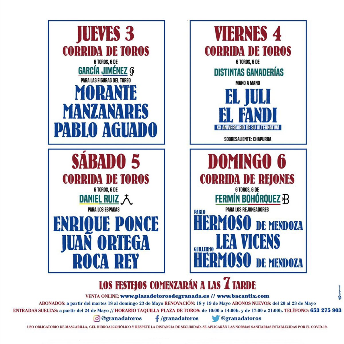 Feria del Corpus 2021 en Granada · plazadetorosdegranada.es