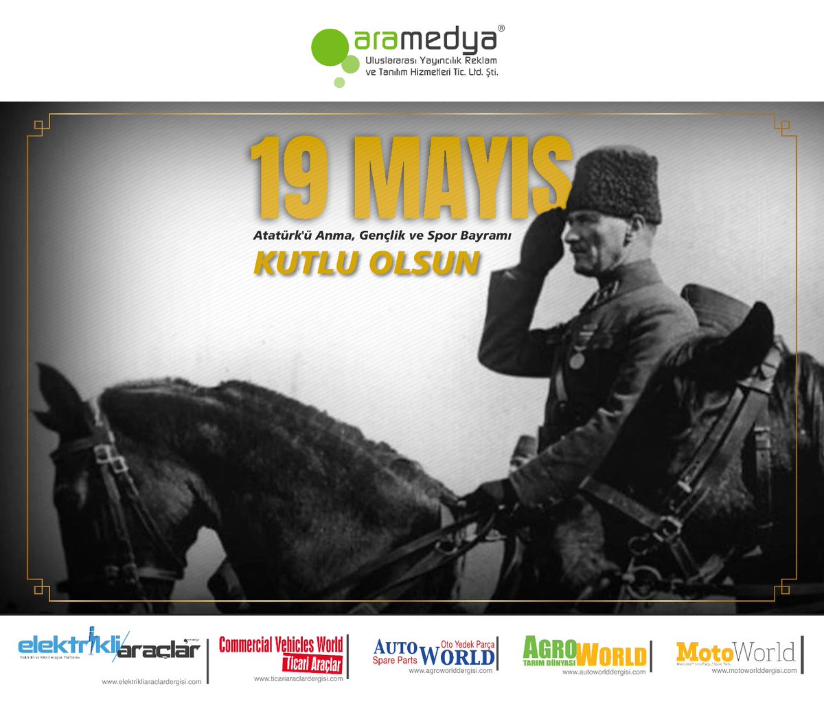 19 Mayıs Atatürk’ü Anma, Gençlik ve Spor Bayramı Kutlu Olsun! 

#19mayis