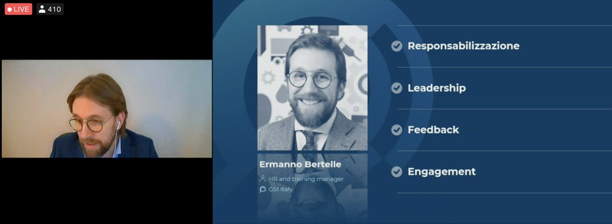 "Concetto #connectedpeoplecare è fondamentale. Dialogo e legame: momento che permette di vivere situazione di emergenza come momento costruttivo di cambiamento!" Ermanno Bertelle <a href="/GS1italy/">GS1 Italy</a> #OHR21 #hr