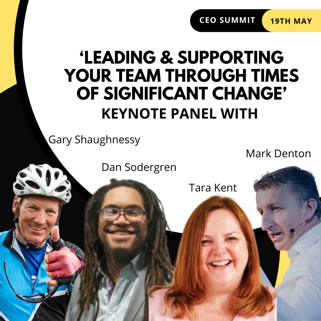 KEYNOTE PANEL DISCUSSION 3 of The CEO SUMMIT!

‘Leading &amp; Supporting Your Team Through Times of Significant Change’

Listen to Gary Shaughnessy, Dan Sodergren, Tara Kent, Mark Denton!

To join click: joinballoon.com/events/ceo-sum…

#ceolife #businessmarketing #marketingmindset