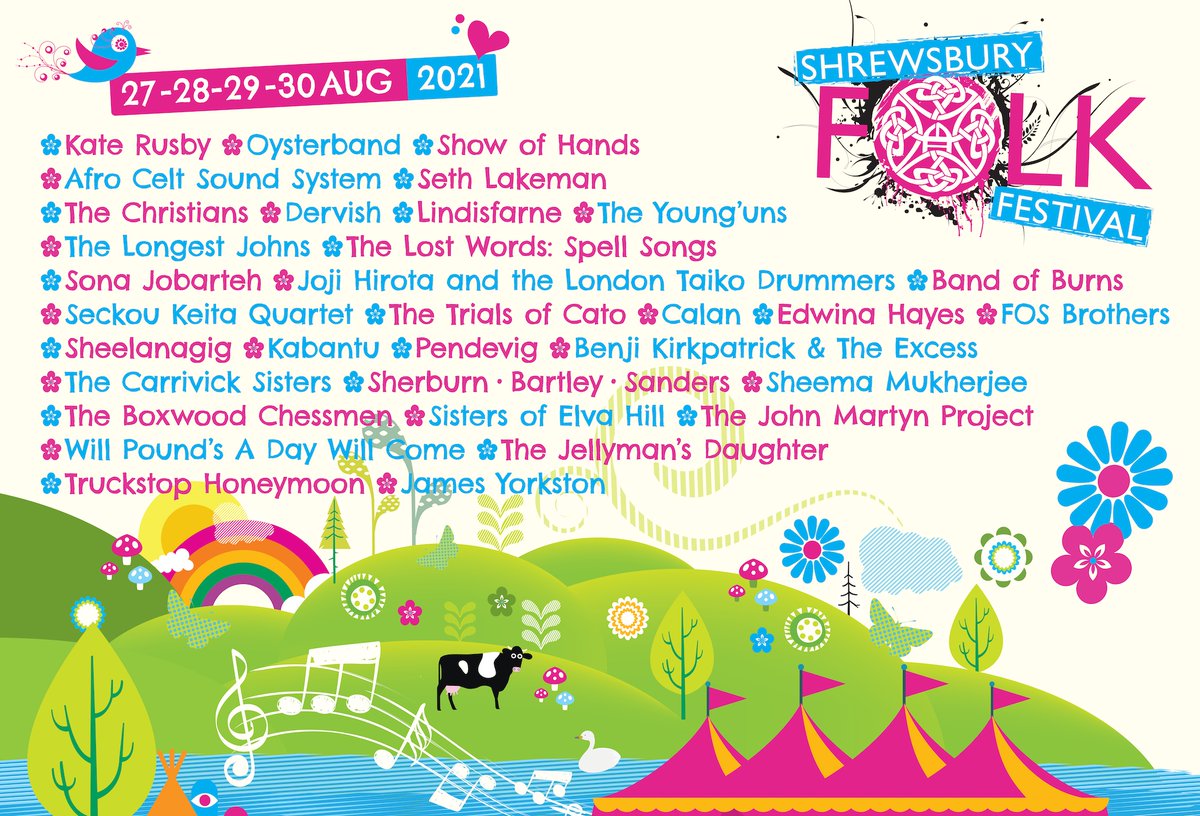 Excited to announce we're going to be playing at @shrewsburyfolk in August! Hope to see you there