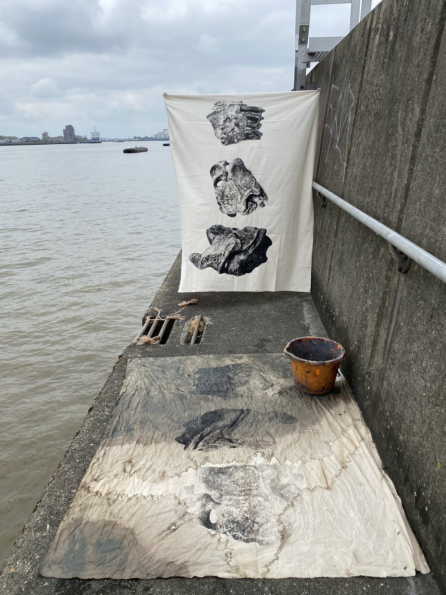 AmyLeighBird's tweet photo. A new and very big piece I’m currently working on.
Thames clay, Thames water, calico and a whole lot of love. #riverthames
Thanks to @TideLineArt for the photos 🙏🦋🦴
#screenprint #River #printmaking #amyleighbird #ArtistOnTwitter #art #resharewednesday @_MarthaMay https://t.co/Oivee20lJB
