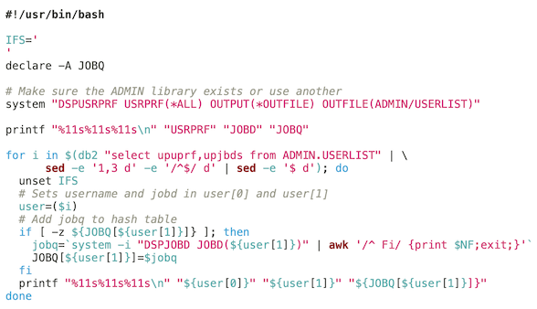 List #IBMi user profiles and their default JOBQ with #bash netexpertise.eu/en/systems/as4…