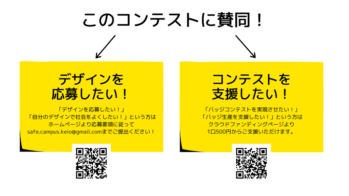 Safe_Campus_'s tweet photo. 【バッジコンテストについて】
現在開催中のバッジコンテストについて改めてご説明です🌱
「アクティブバイスタンダーって何？」「どうやって参加するの？」そんな方はぜひご覧ください！
①デザインを応募していただける方
②開催をクラウドファンディングでご支援いただける方
お待ちしております！ https://t.co/4MBxPcyAb6