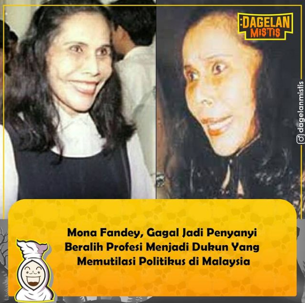 DagelanMistis's tweet photo. MONA FANDEY PENYANYI YANG BERALIH PROFESI MENJADI DUKUN YANG KEMUDIAN MEMUTILASI SEORANG POLITIKUS

#threadhorror #horror #horrorstory https://t.co/BO0sYZmFxi