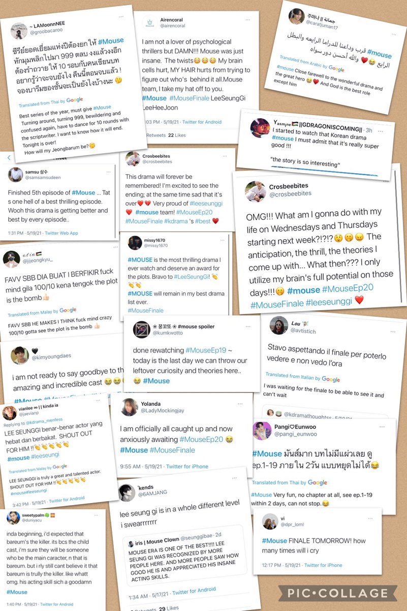 CarolAiren's tweet photo. Few more hrs till #MouseFinale As a souvenir, I want to compile as many comments as possible for all the love #Mouse is getting since its premiere 🥺🥲 thank you to #MouseTeam for the wonderful ride. i’m ready for the finale #LeeSeungGi #이승기 #마우스 (part4 compilation) https://t.co/aBagW8FzdP