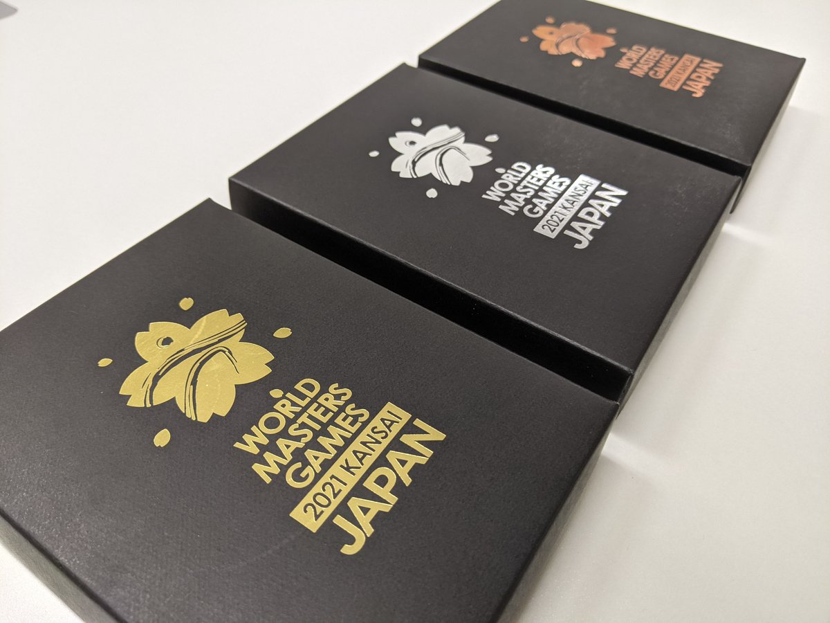 ワールドマスターズゲームズ21関西world Masters Games 21 Kansai Wmgの準備状況をすこーしだけ この箱の中には 大会の最高の栄誉であるwmg公式メダルが メダルデザインを公募し 作品の中から選ばれました 本日まだお見せすることは