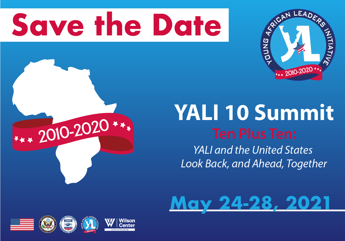 Attend the #YALI10 Summit from May 24-28 to interact and engage with a wide network of alumni and leaders making positive impacts in their industries, communities, and countries. Register at accelevents.com/e/YALI10?acces…

For more information, please visit: wilsoncenter.org/YALI-Summit