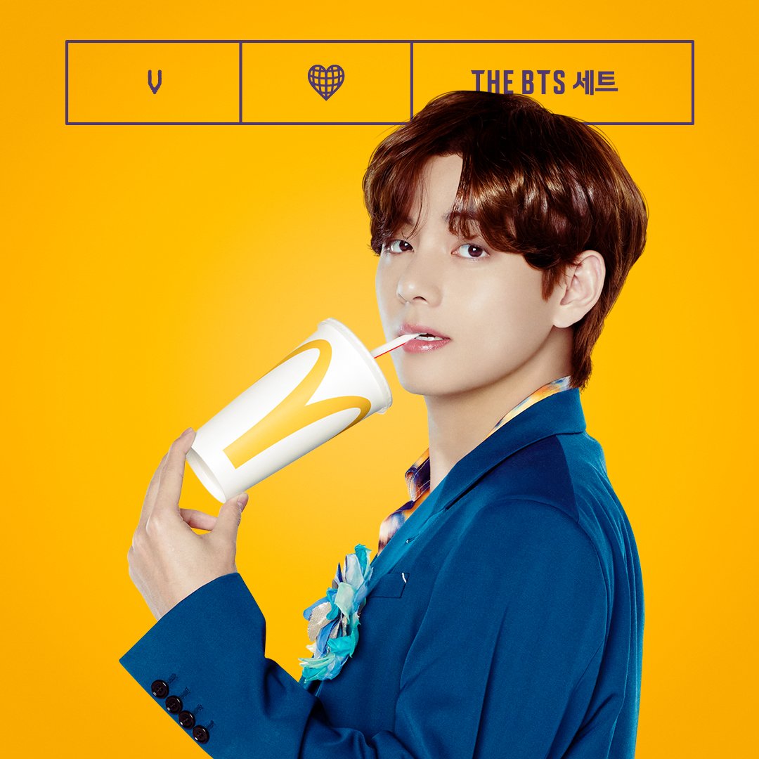 KOR_McDonalds's tweet photo. V는 VvV~~~Fresh!
⠀
#TheBTS세트 #맥도날드 https://t.co/YDvzJZnPA4