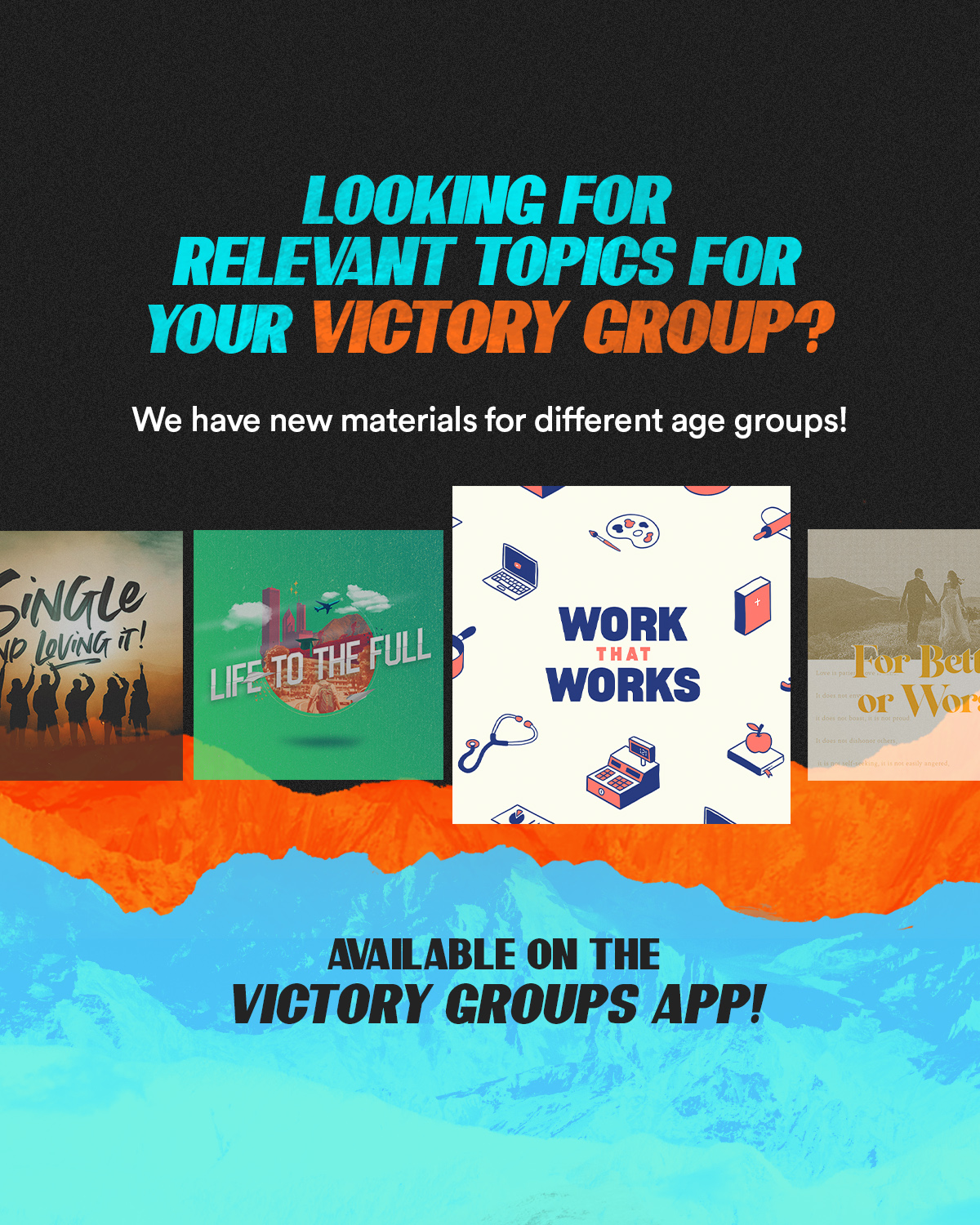 Victory on Twitter "We have new Victory group materials on discovering God's purpose for work