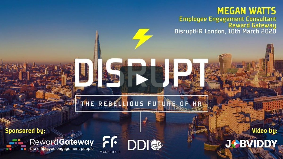 Megan Watts <a href="/meganwatts7/">Megan Watts</a> on stage at #DisruptHRLon #15 where she talks "Bu💤words" and decoding HR.

Watch it here👉bit.ly/2YRJOXH

#HR #Humanresources #DisruptHR