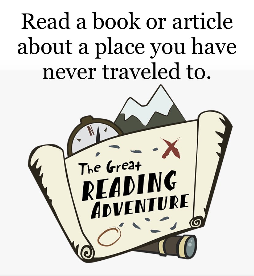 CommackRoadPTA's tweet image. Where would you like to travel to? Pick up a book or article about that place and tell someone all about it. What would you do if you ever visited? Post about your imaginary adventure in the comments below. 🧭🗺