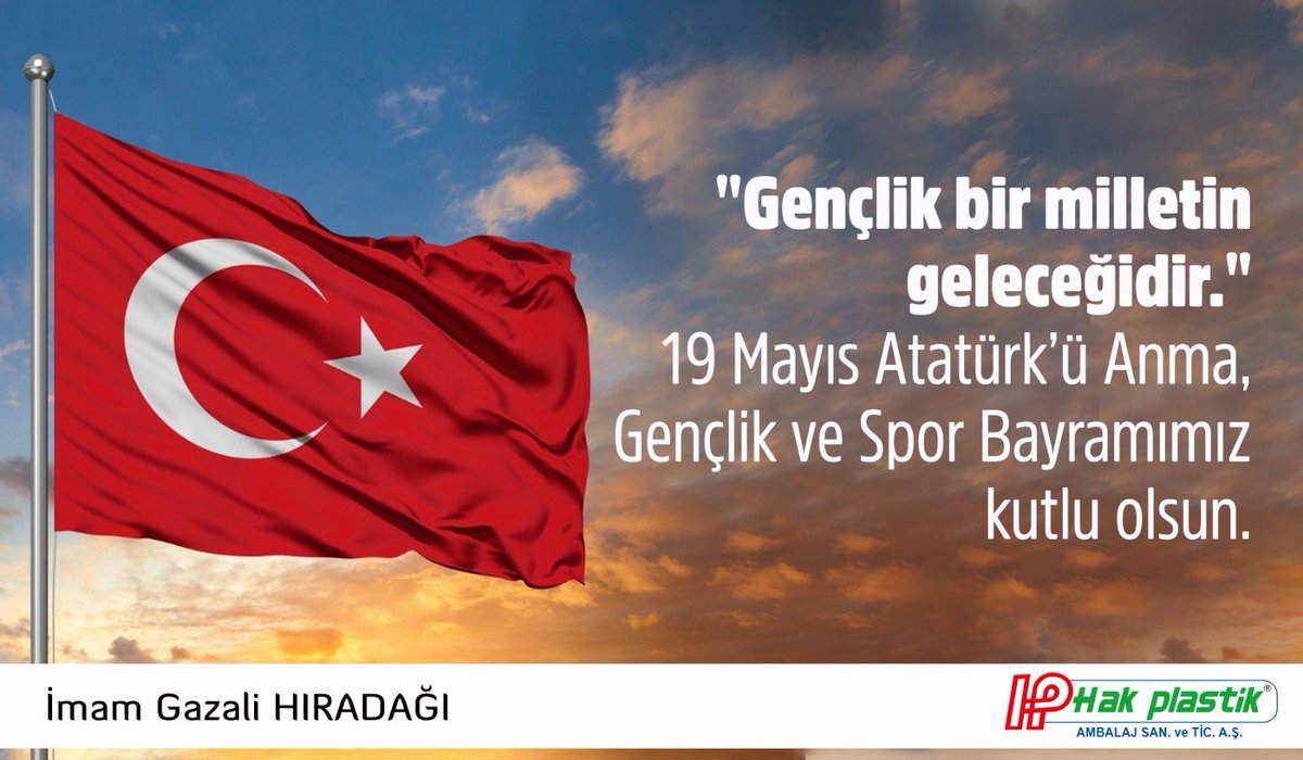 "Gençlik bir milletin geleceğidir."

19 Mayıs Atatürk’ü Anma, Gençlik ve Spor Bayramımız kutlu olsun.

#19Mayıs1919