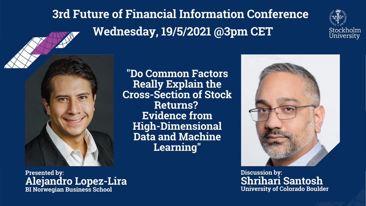 FutFinInfo's tweet image. That concludes our #ProgramPreview series - it&apos;s all #LiveView from now on, starting with these two blockbuster sessions:

#1A: (Un)informed trading
#1B: New answers to an old question

Hurry up if you still want to join, kick-off is 2:45pm Stockholm time!
futfin.info/conference/