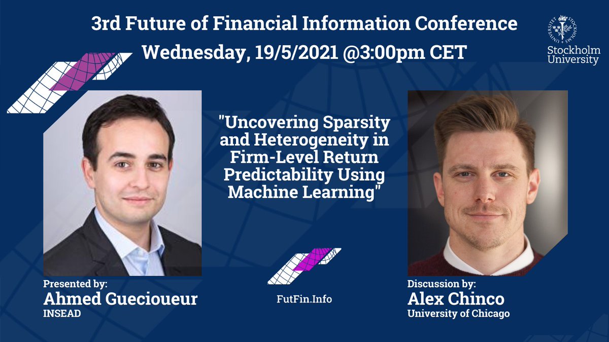 FutFinInfo's tweet image. That concludes our #ProgramPreview series - it&apos;s all #LiveView from now on, starting with these two blockbuster sessions:

#1A: (Un)informed trading
#1B: New answers to an old question

Hurry up if you still want to join, kick-off is 2:45pm Stockholm time!
futfin.info/conference/