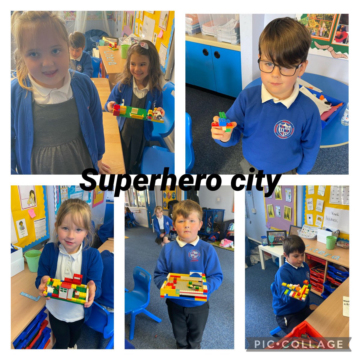 Dosbarth Scott Quinnell enjoyed creating their superhero city’s .Using Lego and lots of imaginative play . <a href="/DPSAgnew/">Mrs Agnew</a> @DeightonPrimary
