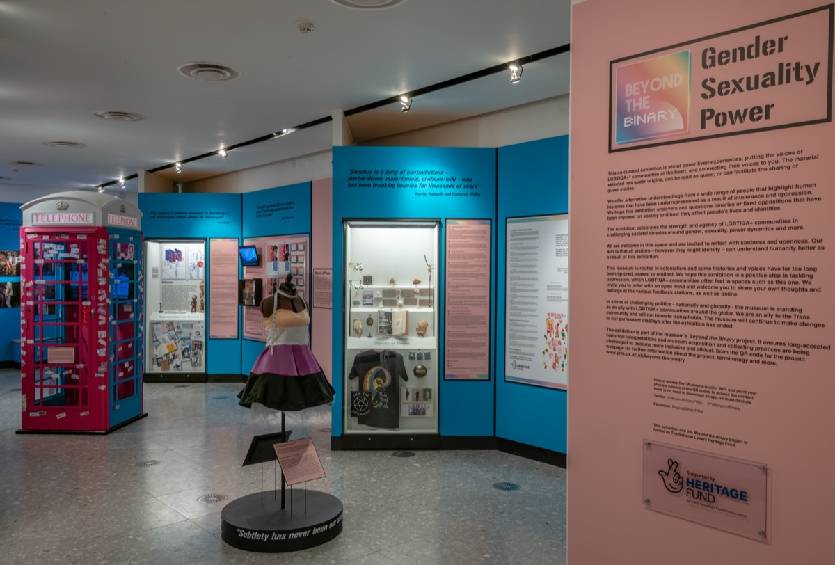 BeyondBinaryPRM's tweet photo. And it's open! This exhibition &amp; events programme is the culmination of a HUGE amount of work from colleagues, community partners, activists, scholars &amp; organisations - thank you for your collaboration, challenging @Pitt_Rivers to think in new ways @HeritageFundUK supported https://t.co/mK9of6MtbR