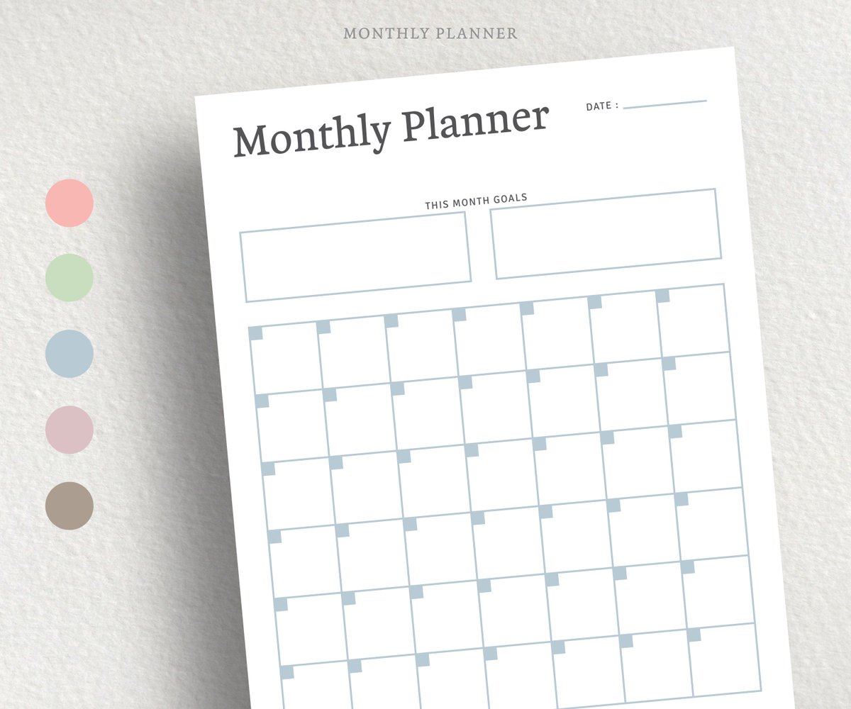 nessiehid's tweet image. Excited to share the latest addition to my #etsy shop: Monthly Planner Printable, Goal Planner, Simple and Minimalist Planner 
#plannerprintable #journal #etsyseller #bulletjournal #design etsy.me/3u12O1N
