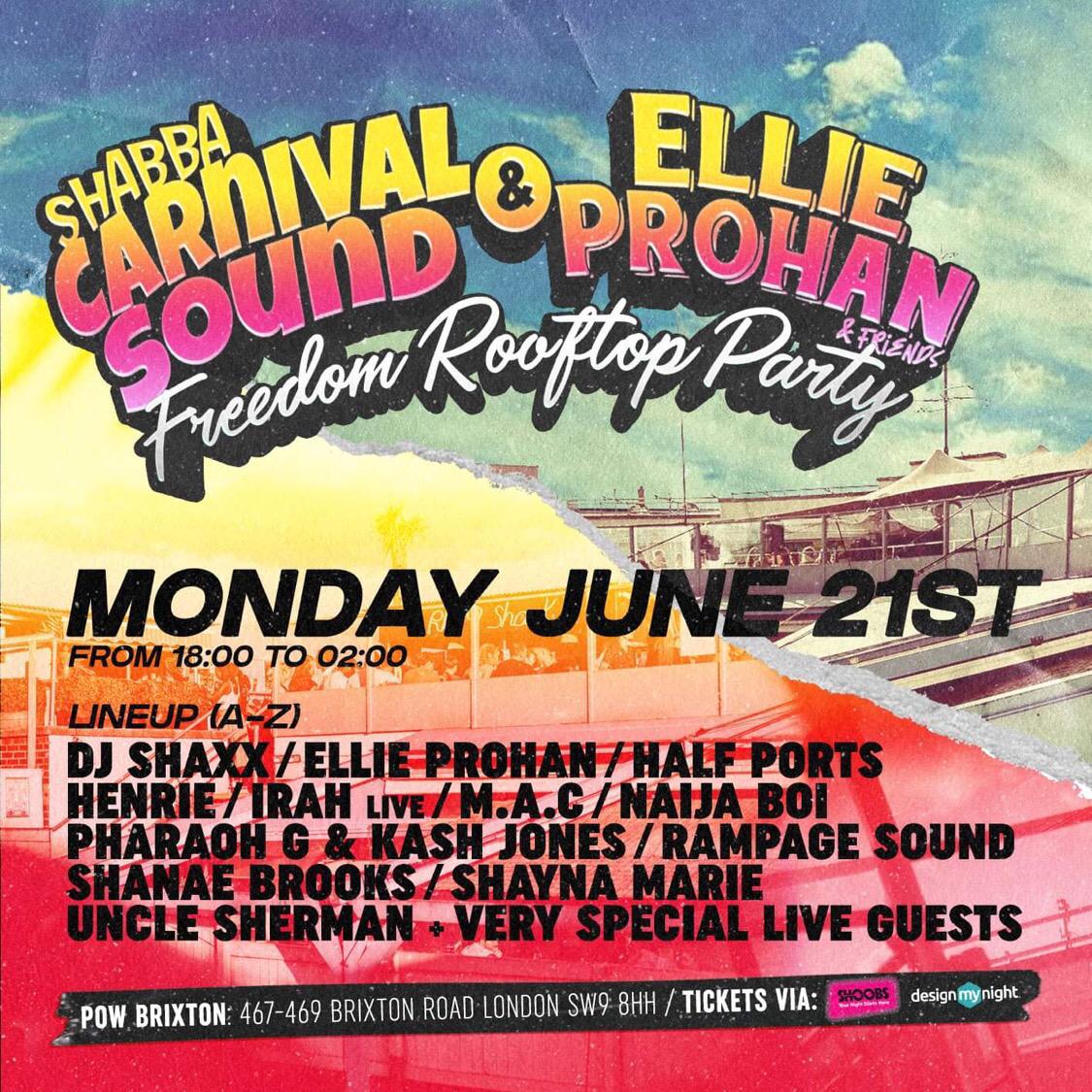 21st JUNE 2021  - @powbrixton 
FYI. They’ve already sold half the tickets 👀Get your tix now please we ain’t playin 😂🙏🏽 LINK IN BIO bit.ly/June21stShabba… 
.
Over 18+ years old and venue adhering to COVID Government Guidelines and ticket T&amp;Cs