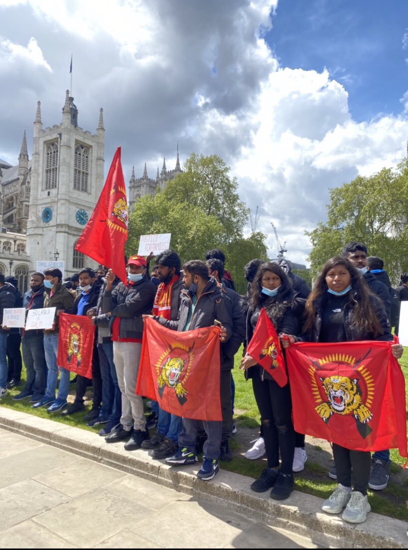 @welikalaa Any chance @AttorneyGeneral can explain why English Law(via Sectn 13 Terrorism Act 2000) wasn’t upheld outside Parliament yesterday to prevent LTTE supporters promoting regalia of proscribed #TamilTigers?#SriLanka @Offord4Hendon @BobBlackman @DCRGunawardena @ranil @Tony_Devenish