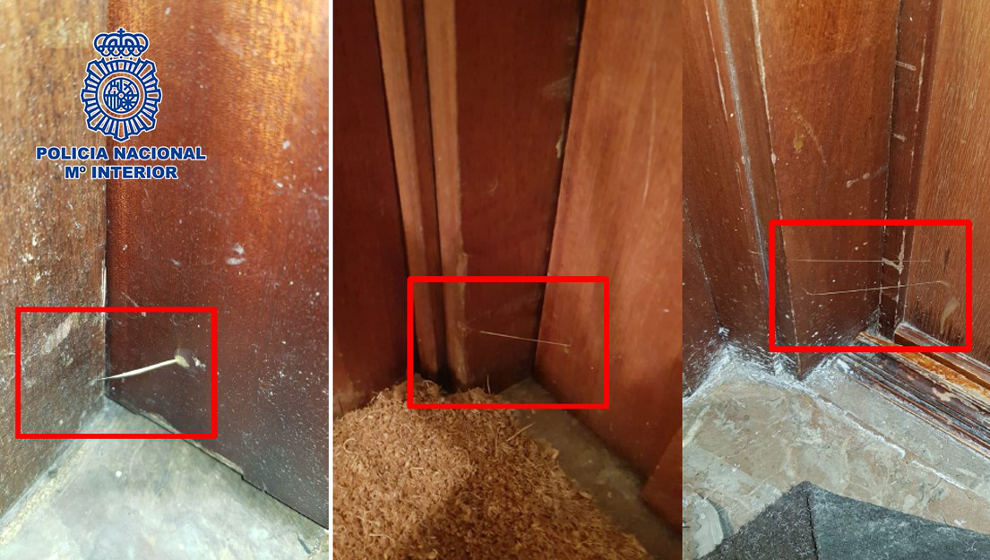 policia's tweet photo. 🚩ATENCIÓN

Si encuentras hilos de pegamento como estos entre la puerta 🚪 de tu vivienda y el marco👉📞091

🧐 Son más difíciles de detectar que los testigos de plástico

#EstamosPorTi
#Seguridad https://t.co/JVrhKD1ag2
