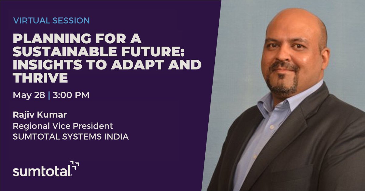 SumTotalIndia's tweet photo. Join us on 28th May for a virtual session led by @LiveRajivkumar to learn how to plan for anticipated #workplace changes, how to support the well-being &amp; #productivity of remote workers &amp; much more" in association with @SHRMindia Register today: https://t.co/sdL9F0a15k https://t.co/ETTiGIM3gK