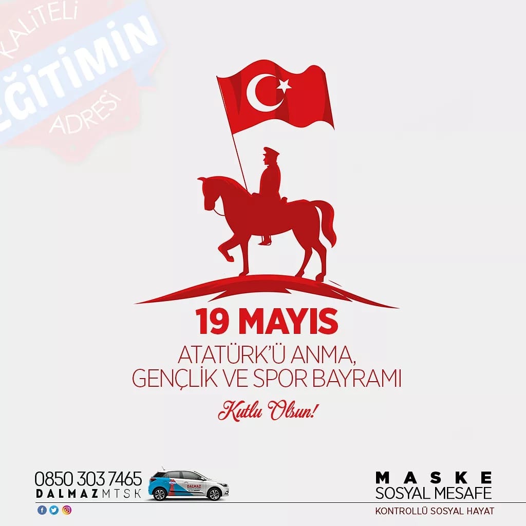19 Mayıs Atatürk'ü Anma, Gençlik ve Spor Bayramı kutlu olsun!