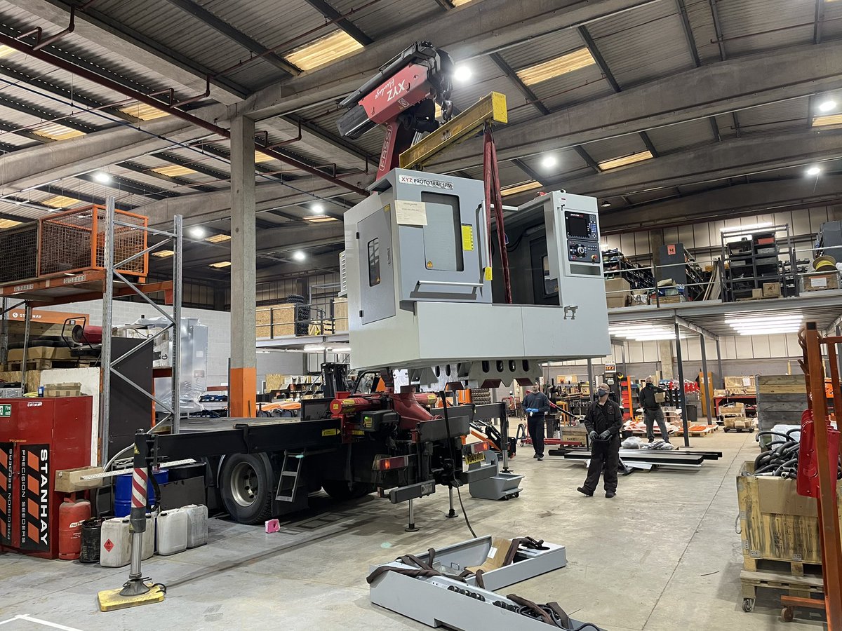 Further improvements to our production facilities today with a new Vertical Machining Centre from @xyzmachinetools being delivered! #engineeringexcellence