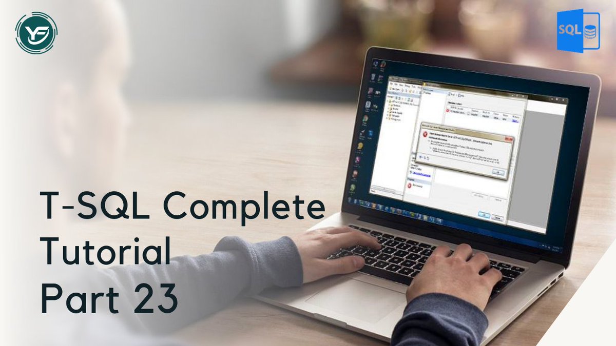 YasirFazal8's tweet image. T-SQL (Transact-SQL) A Dialect to Understand
Learn More: youtu.be/0uqO-ECNe1s
#tsql #TransactSQL #tsqlfunctions
#tsqltutorial #microsofttsql #sqlserver #tsqlcompletetutorial #ADialecttoUnderstand
#TSQLforbeginners #LearnTSQL #WednesdayThought