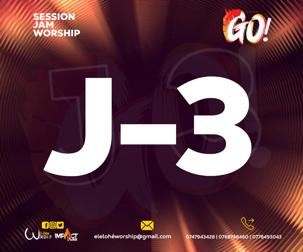 impact_buzz's tweet photo. Session Jam Worship by @el_worship
Exactement dans 3 jours.
Un temps de contemplation et de célébration à Jésus.
| SAM. 22 MAI 2021 | 10H |
| STUDIO KBL LOGISTICS | YOP LUBAFRIQUE
#Jj_3 #SJW #sessionjamworship #byelelohéworship #impactbuzz https://t.co/5jAuRWnblg