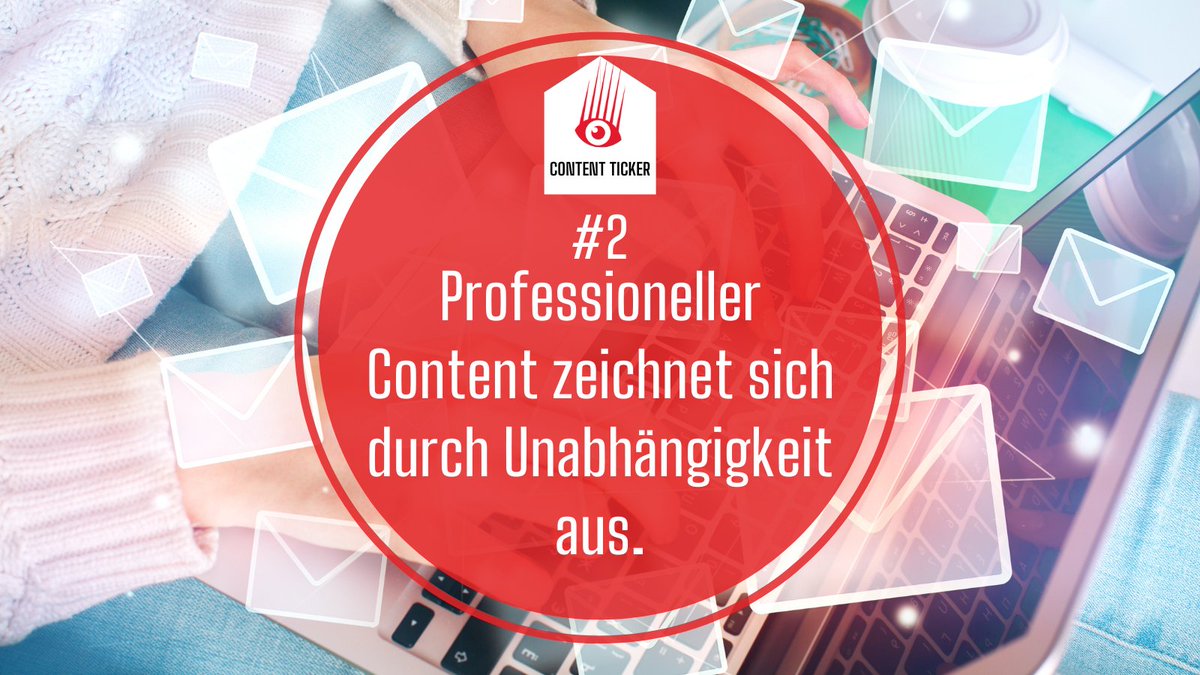 b2impact's tweet photo. #contentticker: Was ist eigentlich professioneller #Content?
Nehmen Sie die Erzählperspektive eines #unabhängigen Autors ein. Werben Sie nicht, sondern vermitteln Sie Botschaften, bei denen die #Spannung im Vordergrund steht und Sie auf langweilige Informationen verzichten. https://t.co/HOA7x8lc0e