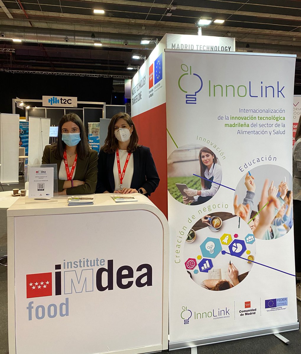 IMDEANutricion's tweet image. Segunda jornada en #DES2021. 

Desde #IMDEAFood queremos dar a conocer la entidad de enlace #InnolinkProject , promovida por la @ComunidadMadrid y los #FEDER Un💡HUB de innovación empresarial en #NutricióndePrecisión y #Salud. 

Pásate a vernos y te contamos más 👇🏽