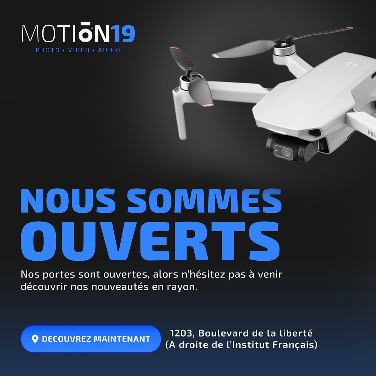 motion19store's tweet photo. Nous vous avons réservé de nombreuses surprises 😍😍😍 Faites un tour à la boutique dès aujourd'hui. Située au Boulevard de la Liberté, Akwa (à droite de l'IFC)
#opening #motion19 
#feelfreetocreate https://t.co/hNnebr2Vsg