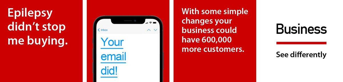 Type_of_Email's tweet photo. The Business of Design: Time to see differently. My response to the ‘services to business’ @RNIB campaign. https://t.co/JrWrqJ9Gz7 #a11y #Print #Web #App #Email #Design #EmailGeeks https://t.co/dQC3ynDxvc
