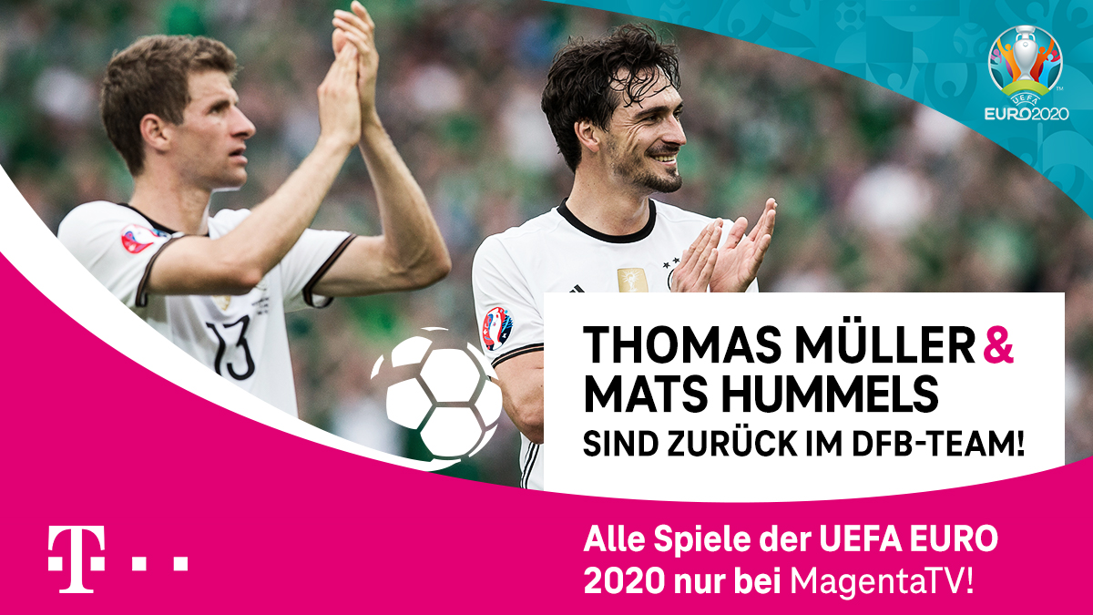 Michael Hagspihl (@m_hagspihl) on Twitter photo Es müllert wieder im <a href="/DFB_Team/">DFB-Team</a>! Herzlichen Glückwunsch an <a href="/esmuellert_/">Thomas Müller</a> und auch <a href="/matshummels/">Mats Hummels</a> für die Nominierung in den vorläufigen EM-Kader. Ich freu' mich auf die #EURO2020 bei <a href="/MagentaTV/">MagentaTV</a> mit diesen beiden! 👍 Es müllert wieder im <a href="/DFB_Team/">DFB-Team</a>! Herzlichen Glückwunsch an <a href="/esmuellert_/">Thomas Müller</a> und auch <a href="/matshummels/">Mats Hummels</a> für die Nominierung in den vorläufigen EM-Kader. Ich freu' mich auf die #EURO2020 bei <a href="/MagentaTV/">MagentaTV</a> mit diesen beiden! 👍