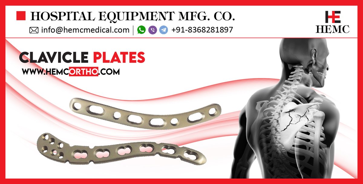 HemcOrtho's tweet image. #ClaviclePlate
#LockingPlates
#LockingScrews
#OrthopedicImplants
#TraumaImplants
#HEMCMedical
#HEMCOrtho
#HEMCIndia
hemcortho.com/product/3-5mm-…