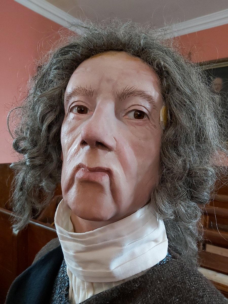 veewalkerwrites's tweet photo. @chiddickstree A vivid peacock blue waistcoat underneath a dull brown coat! Currently refurbing the figures at #CromartyCourthouse. This one represents Jamesie Banks/Cuthbert MacKenzie, real people from C18th trials as recorded in the Kirk Session and other records @HLHArchives @NatRecordsScot https://t.co/dLmoSSTVms